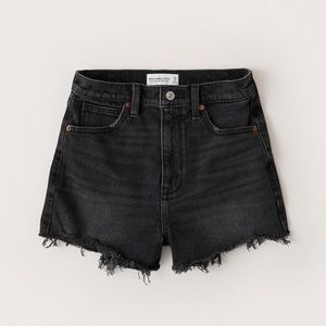 Ultra High Rise Mom Denim Shorts - Washed Black